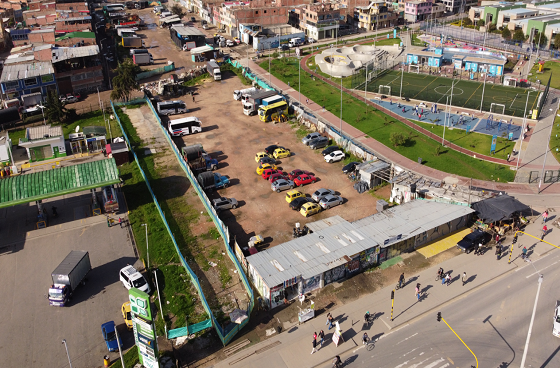 Imagen del parqueadero ubicado en el tramo 1 de la Troncal de TM por la Avenida Ciudad de Cali